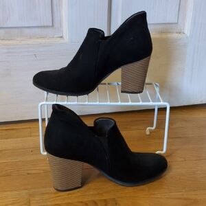 Black Ankle Boots with Block Heel